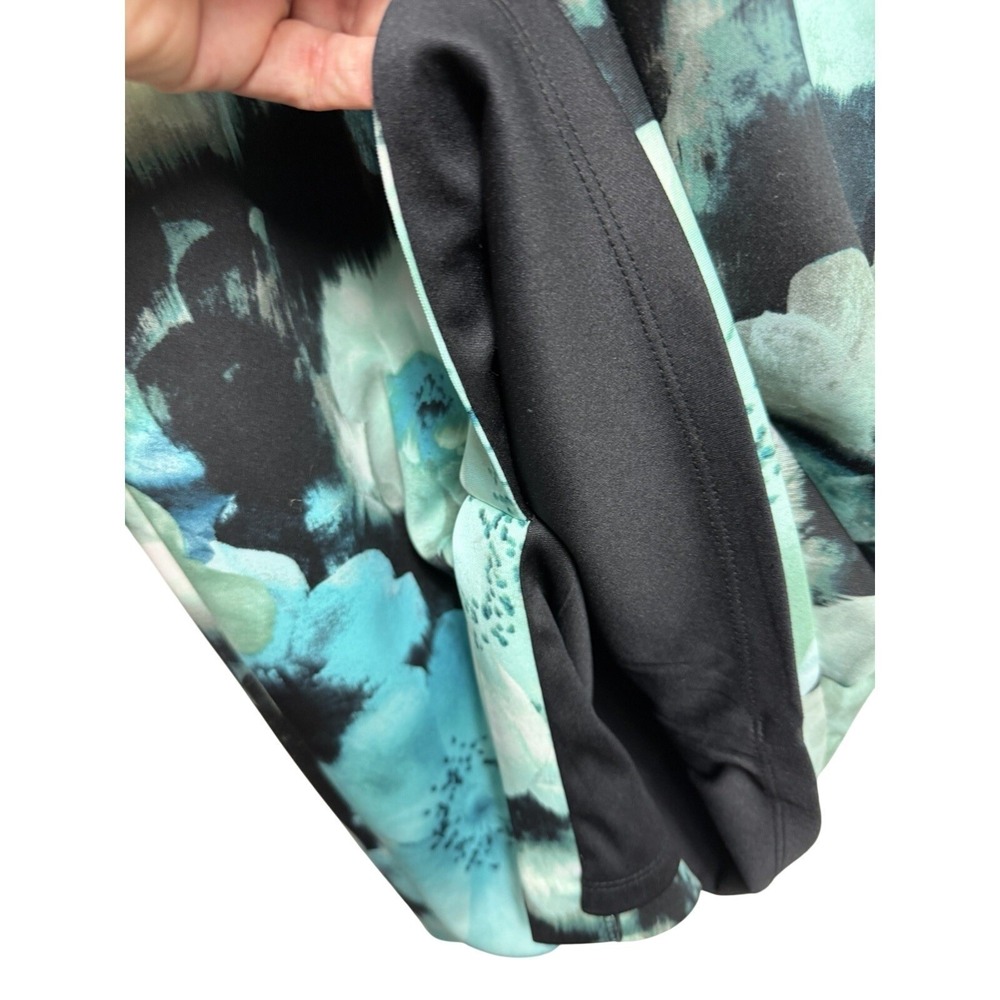 Maggie London Sheath Dress Blue Floral Knee Length Size 6 - Picture 4 of 8